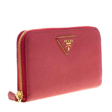 prada saffiano zip around wallet price|Prada zipper wallet.